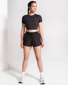 Fitted Cropped Tee - Black image 4