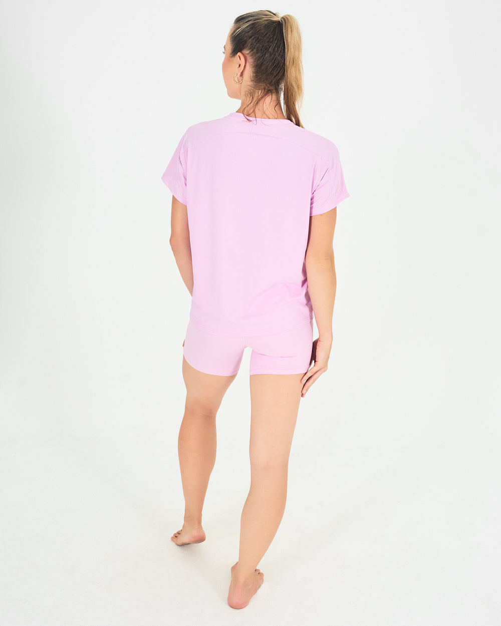 Womens Pinhole Boxy Tee - Pastel Pink image 3