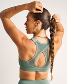 Womens High Impact Sports Bra - Forest Green image 3