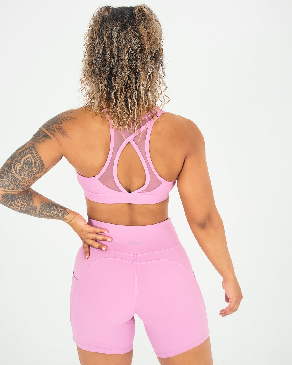 Womens High Impact Sports Bra - Dusty Pink image 3