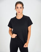 Womens Pinhole Boxy Tee - Black image 0
