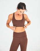 Womens Core Sports Bra - Mocha Brown image 1