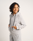 Womens Scuba Hoodie - Grey Melange image 4