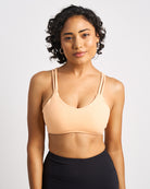 Womens Strappy Sports Bra - Sunrise Peach image 0