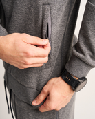 Mens Scuba Hoodie - Charcoal Melange image 3