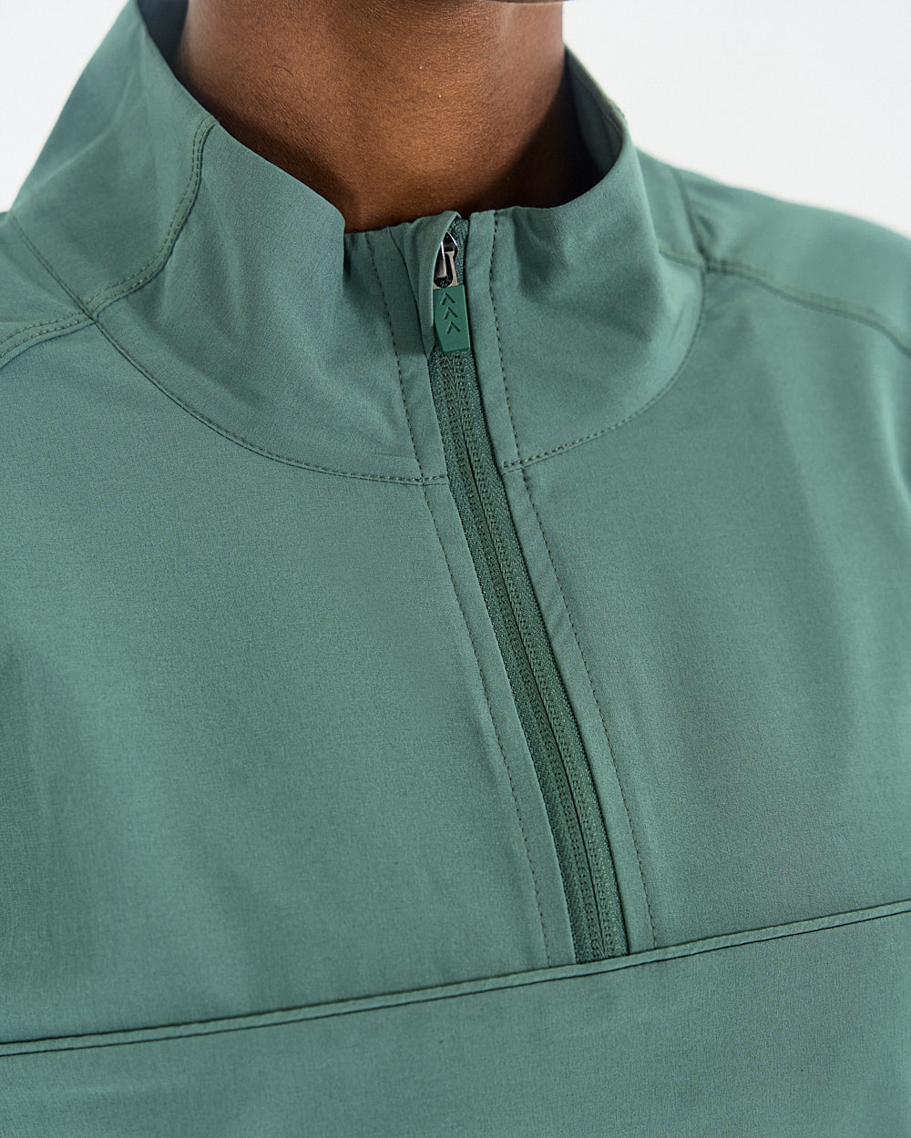 Womens Quarter Zip Jacket - Forest Green image 3