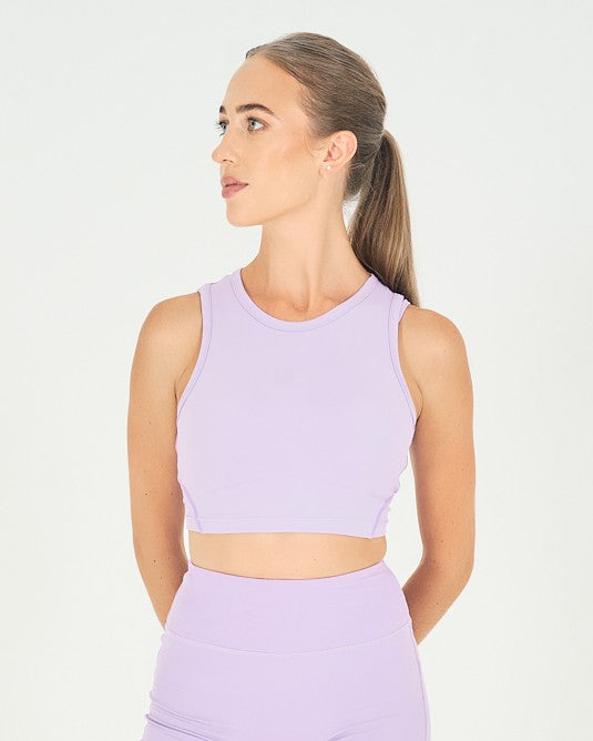Womens Cropped Vest - Lilac image 0
