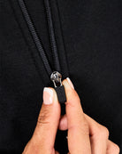 Womens Scuba Hoodie - Black image 3