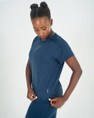 Womens Pinhole Boxy Tee - Navy image 3