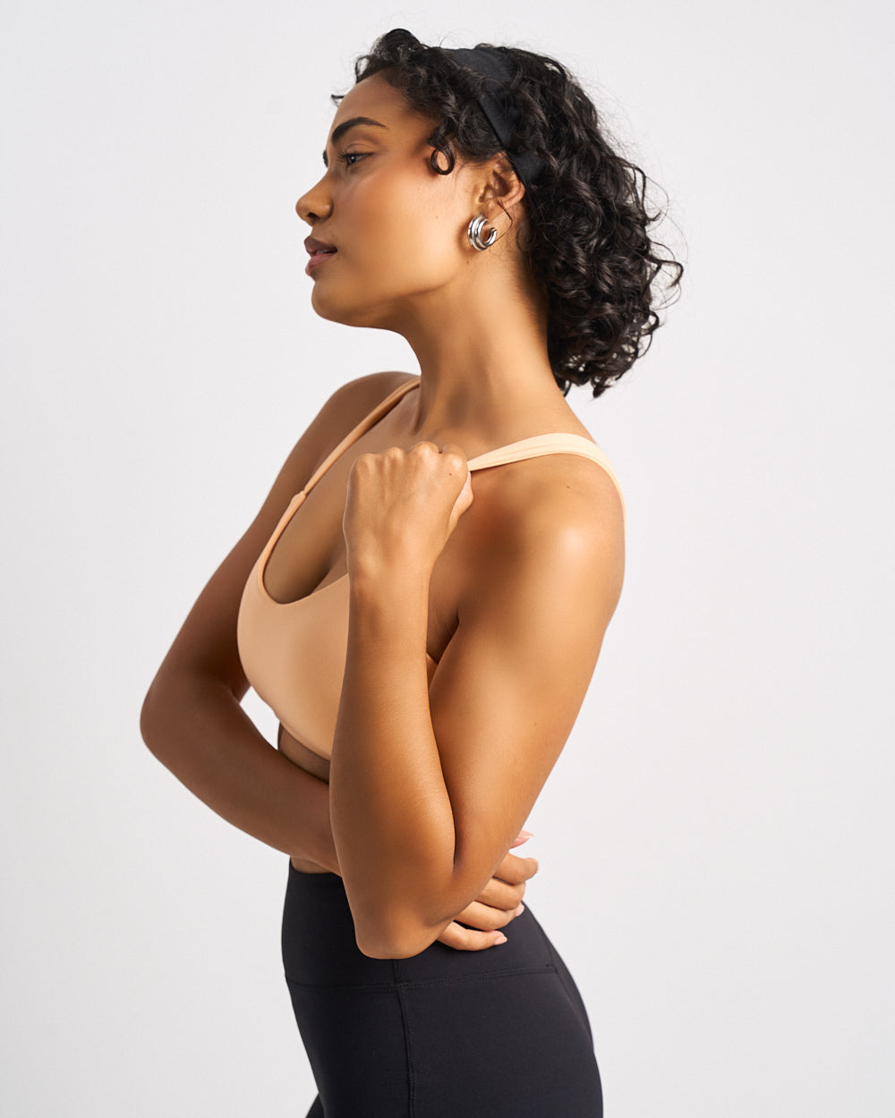 Womens Strappy Sports Bra - Sunrise Peach image 2