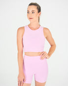 Womens Cropped Vest - Pastel Pink image 0