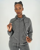 Womens Scuba Hoodie - Charcoal Melange image 0