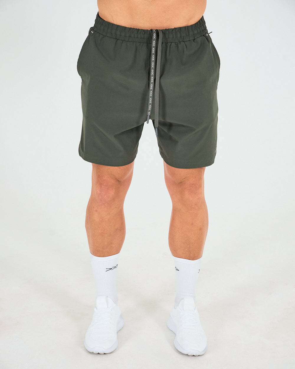 Mens Train 6-Inch Shorts - Olive Green image 0