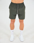 Mens Train 6-Inch Shorts - Olive Green image 0