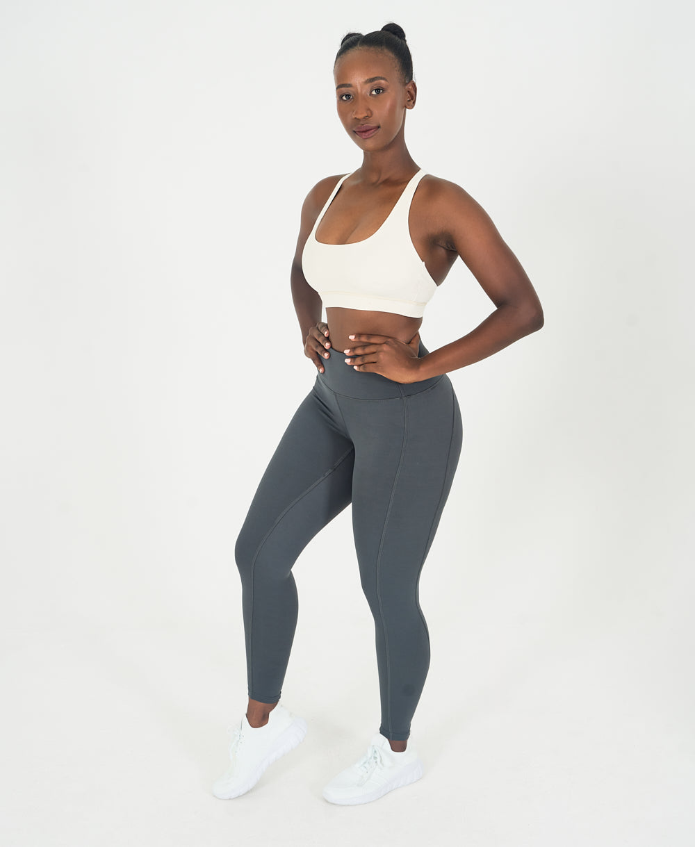 Womens Full Length Leggings - Charcoal image 3