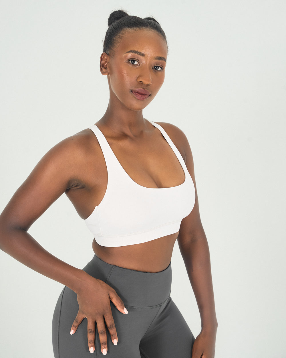 Womens Core Sports Bra - Vanilla White image 2