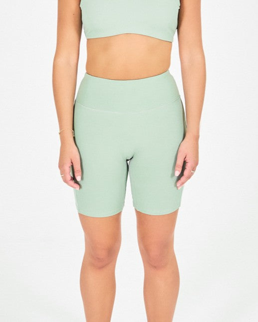 Womens Mid-Thigh Shorts - Sage Green image 0