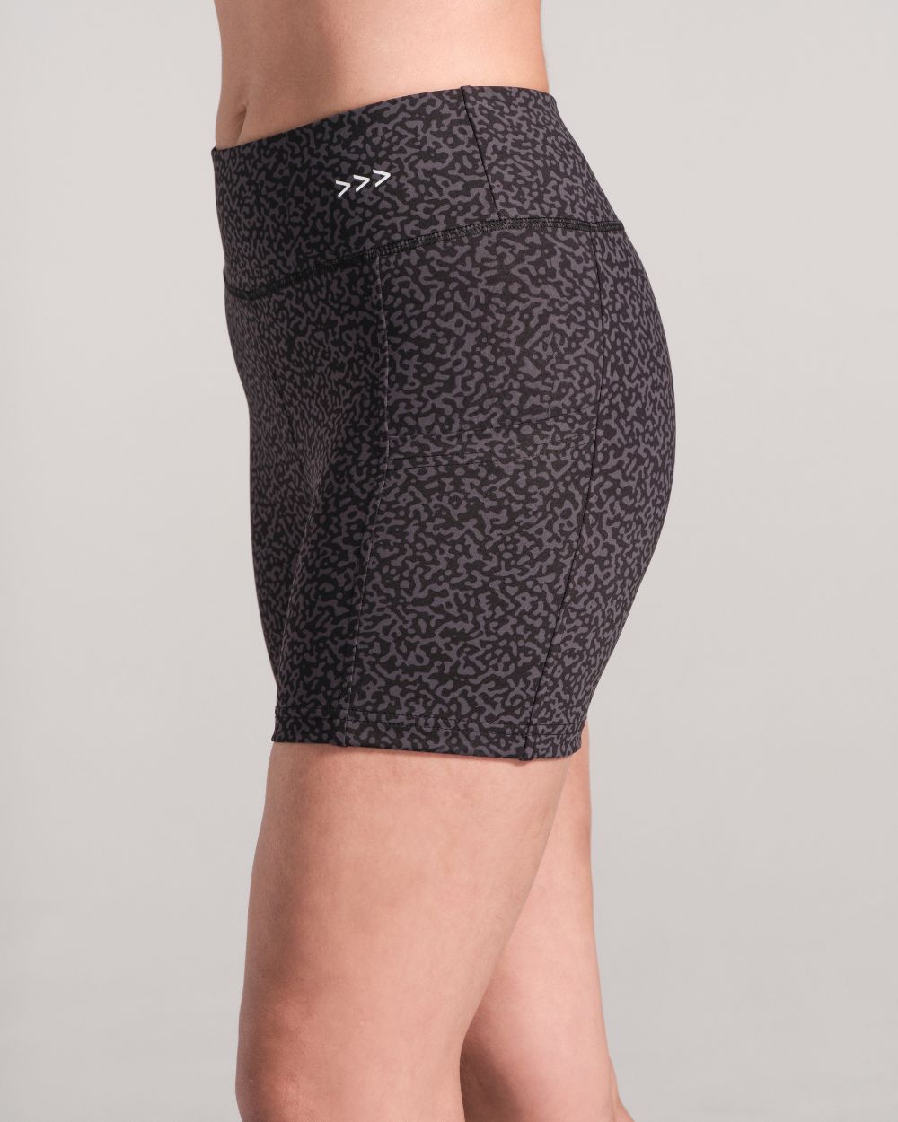 Printed Bike Shorts - Black image 4