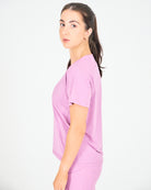 Womens Pinhole Boxy Tee - Dusty Pink image 3