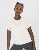 Womens Pinhole Boxy Tee - Vanilla White image 3