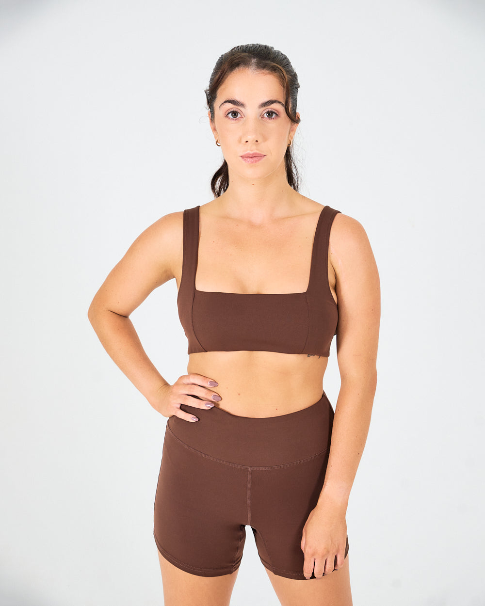 Womens Hot Shorts - Mocha Brown image 4