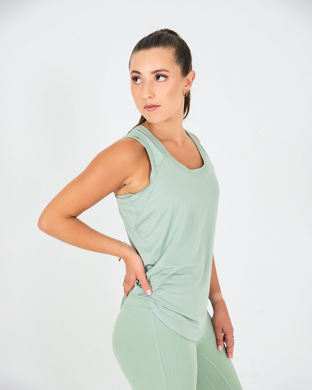 Womens Racerback Tank Top - Sage Green image 2