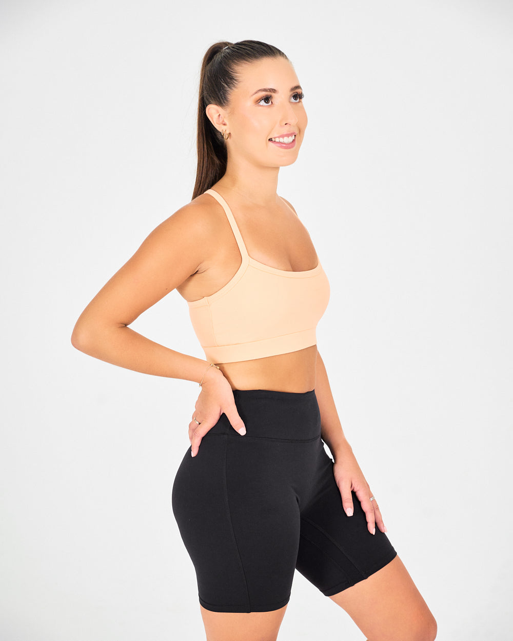 Womens Mid-Thigh Shorts - Black image 3