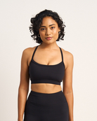 Womens Y Back Sports Bra - Black image 0