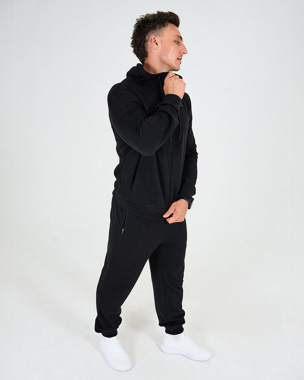 Mens Scuba Hoodie - Black image 4