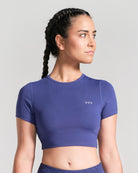 Fitted Cropped Tee - Electric Blue image 0