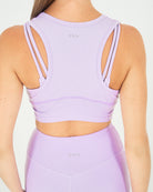 Womens Cropped Vest - Lilac image 3