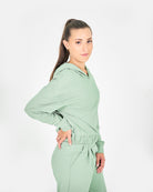 Womens Relaxed Yoga Hoodie - Sage Green image 3