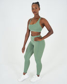 Womens Full Length Leggings - Forest Green image 4