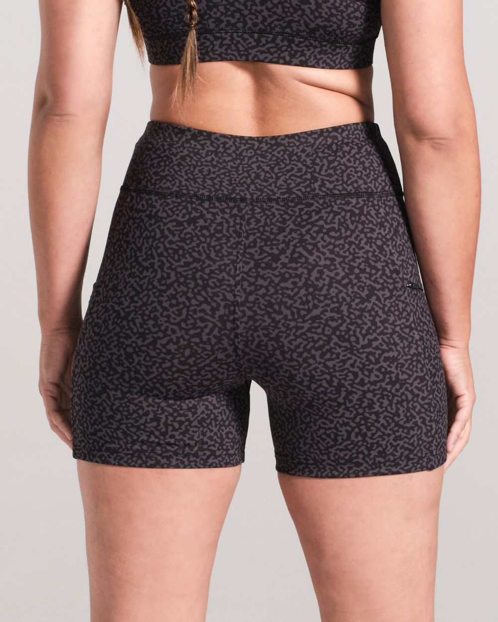 Printed Bike Shorts - Black image 2
