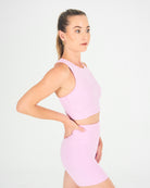 Womens Cropped Vest - Pastel Pink image 3