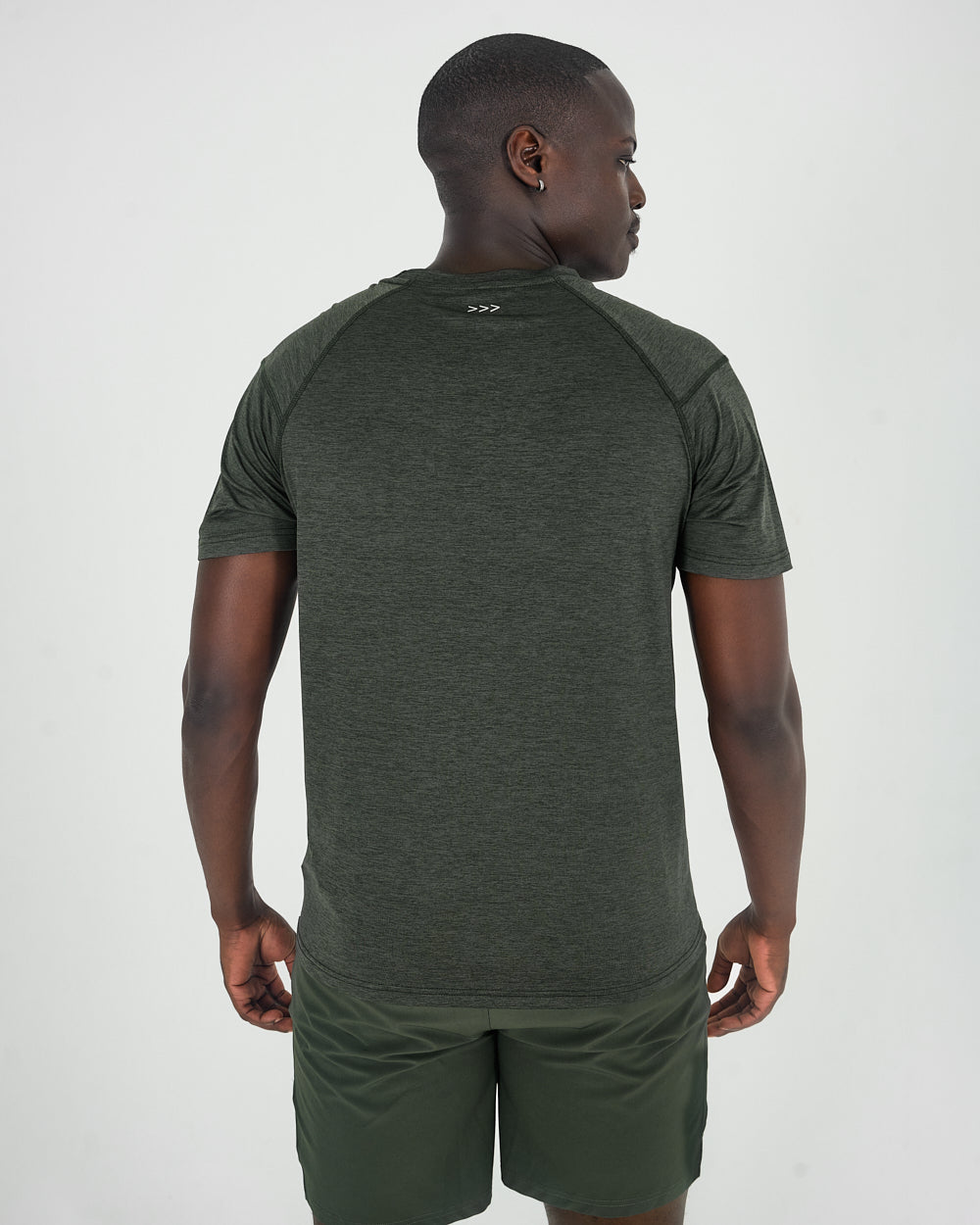 Mens Melange Activ Tee - Olive Green image 3