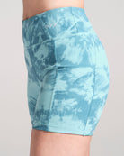 Printed Bike Shorts - Teal image 4