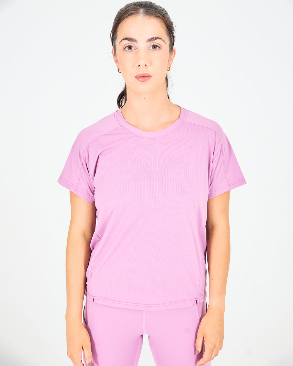 Womens Pinhole Boxy Tee - Dusty Pink image 0