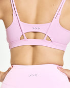 Womens Strappy Sports Bra - Pastel Pink image 3