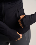 Womens Fitted Long Sleeve Jacket - Black image 3