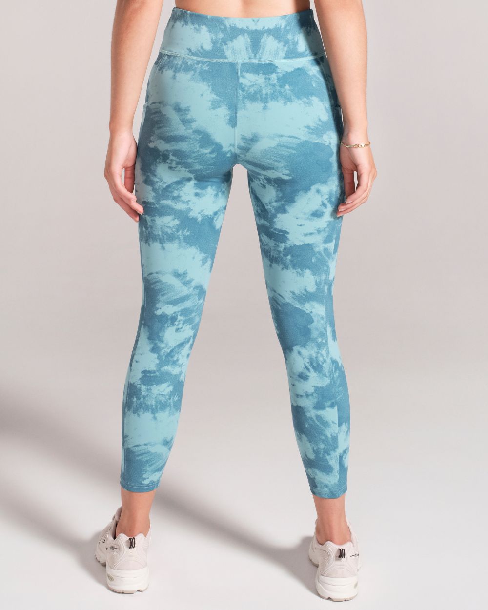 Printed 7/8 Leggings - Teal image 2