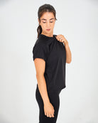 Womens Pinhole Boxy Tee - Black image 2
