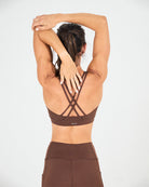 Womens Core Sports Bra - Mocha Brown image 3