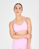 Womens Strappy Sports Bra - Pastel Pink image 0