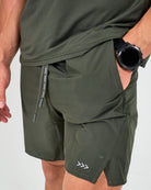 Mens Core 7-Inch Shorts - Olive Green image 4