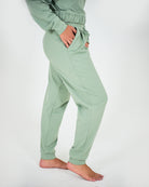 Womens Relaxed Yoga Pants - Sage Green image 3