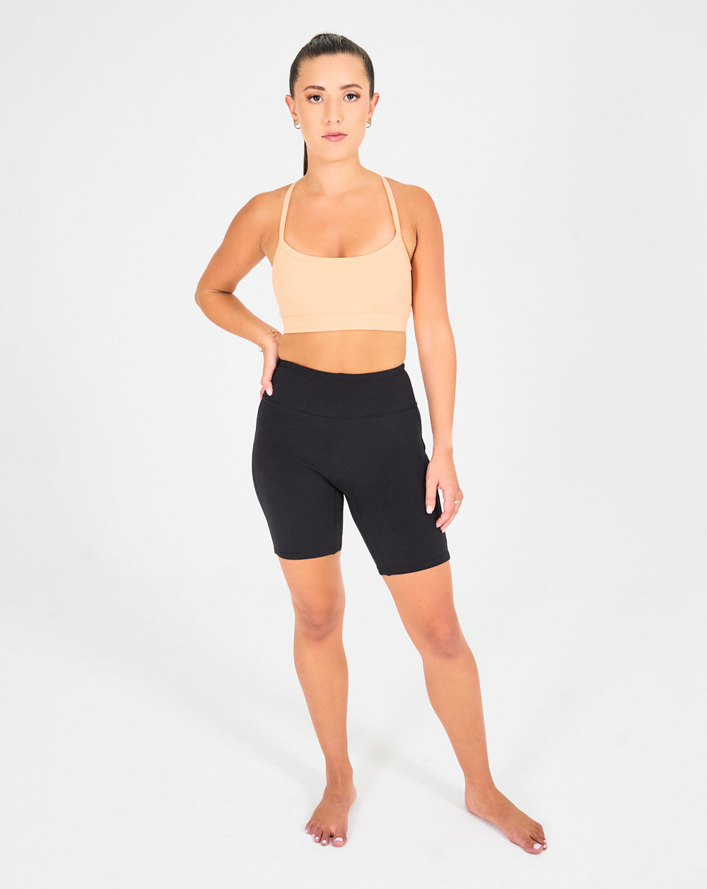Womens Mid-Thigh Shorts - Black image 5