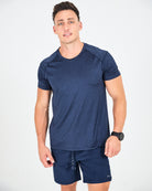 Mens Melange Activ Tee - Navy image 0
