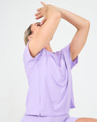 Womens Pinhole Boxy Tee - Lilac image 4
