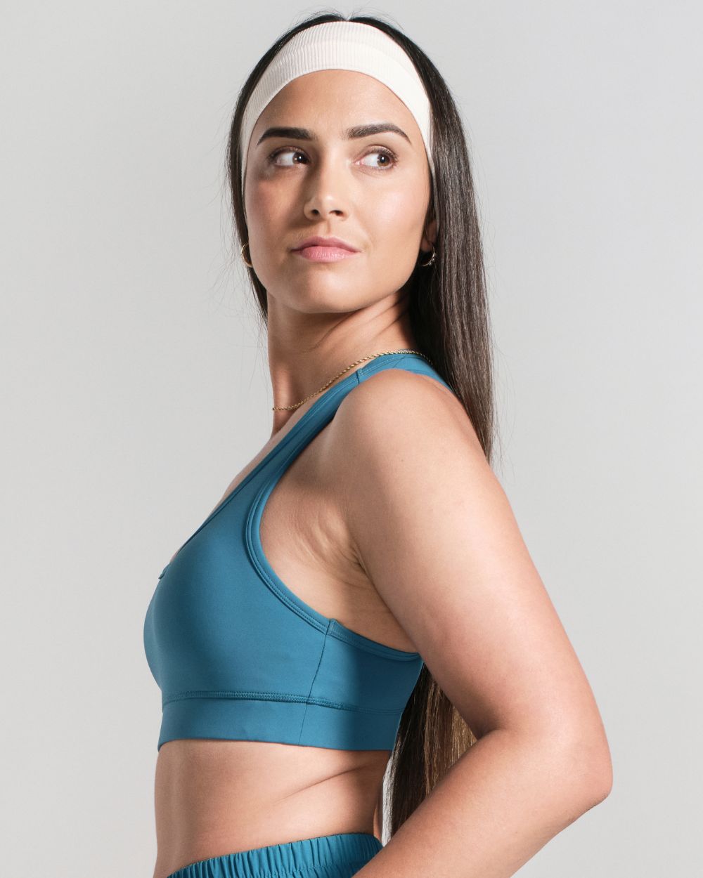 Racerback Sports Bra - Teal image 3